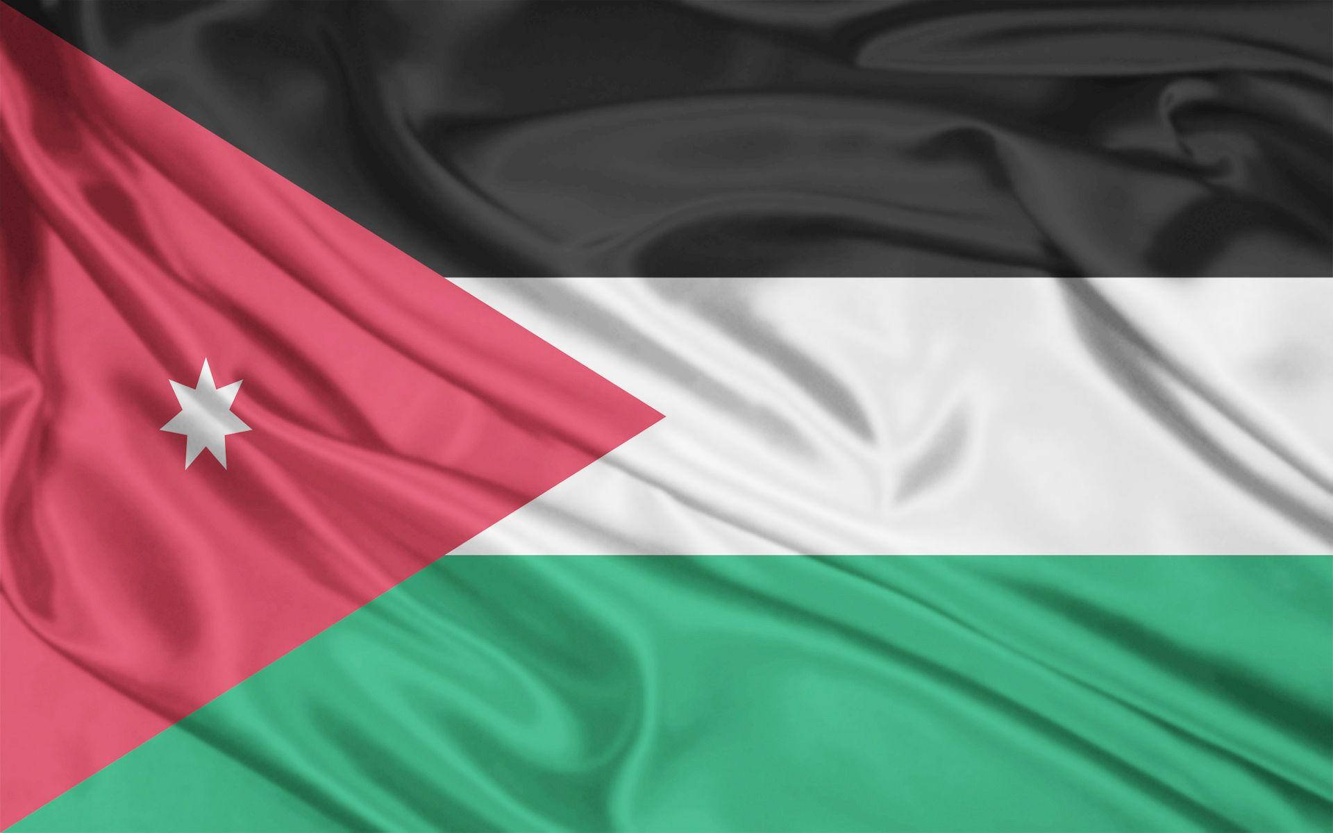 National Flag Of Jordan Background