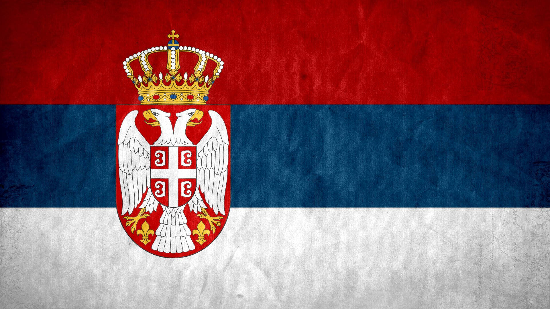National Flag Of Serbia Background