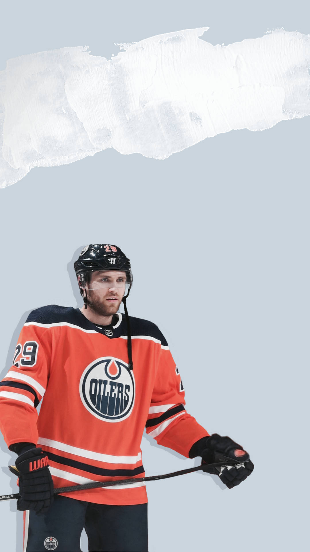 National Hockey League Leon Draisaitl Painted Art Background