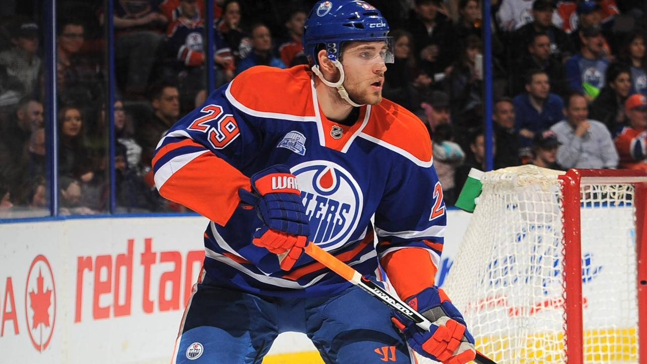 National Hockey League Oilers No. 29 Leon Draisaitl Background