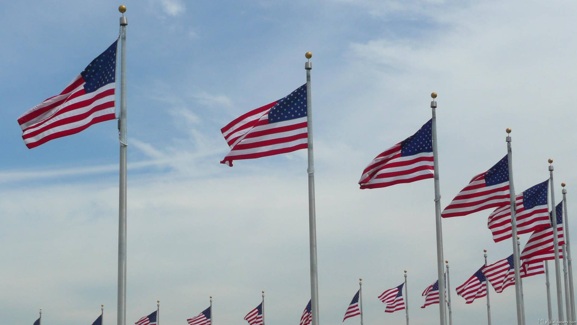 National Mall Flag Background