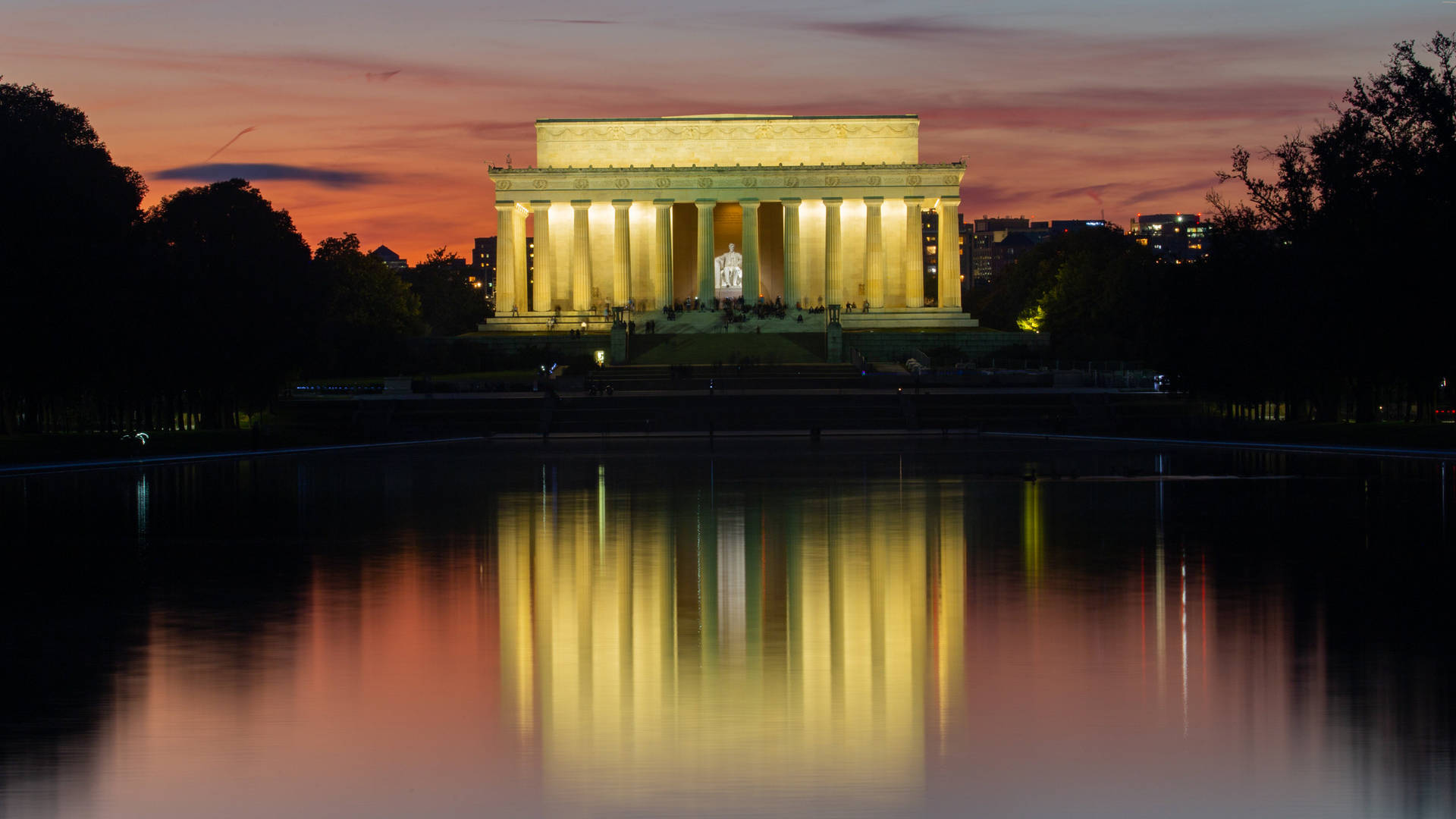 National Mall Lincoln Memorial Aesthetic Background