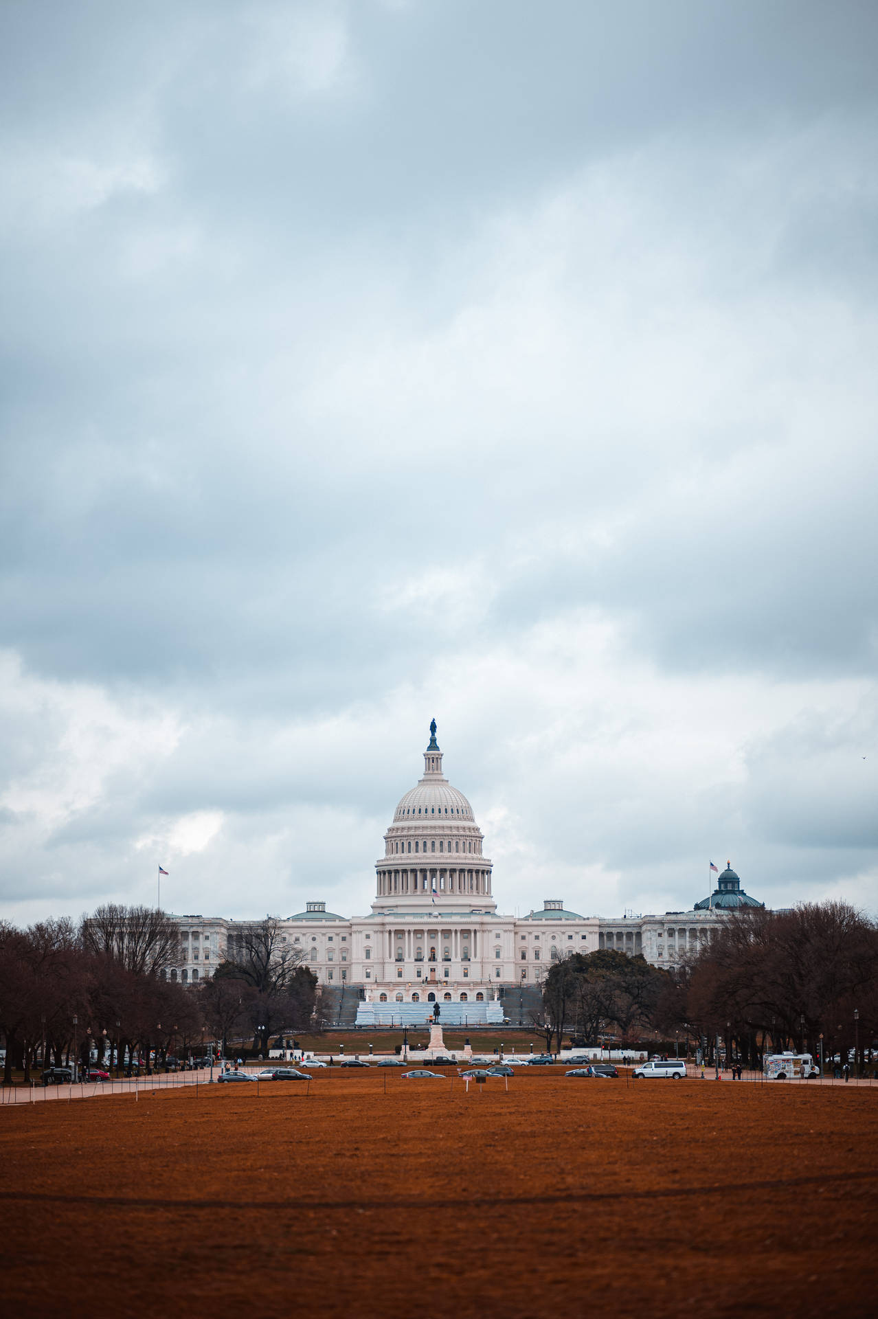 National Mall White Clouds Background