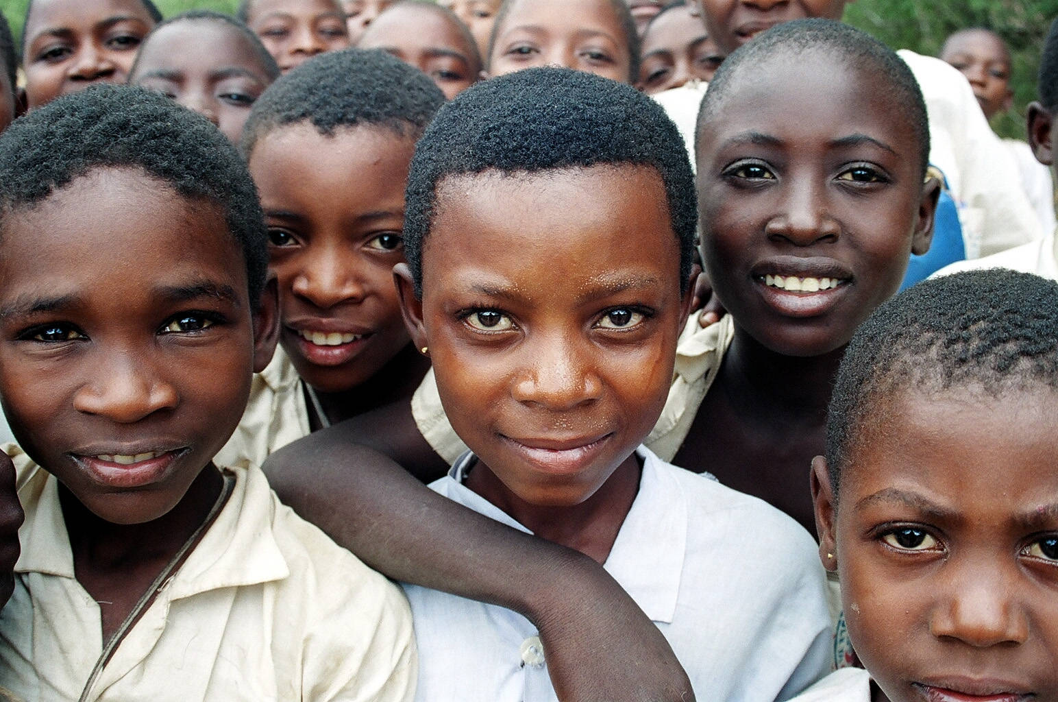 Native Children In Tanzania Background