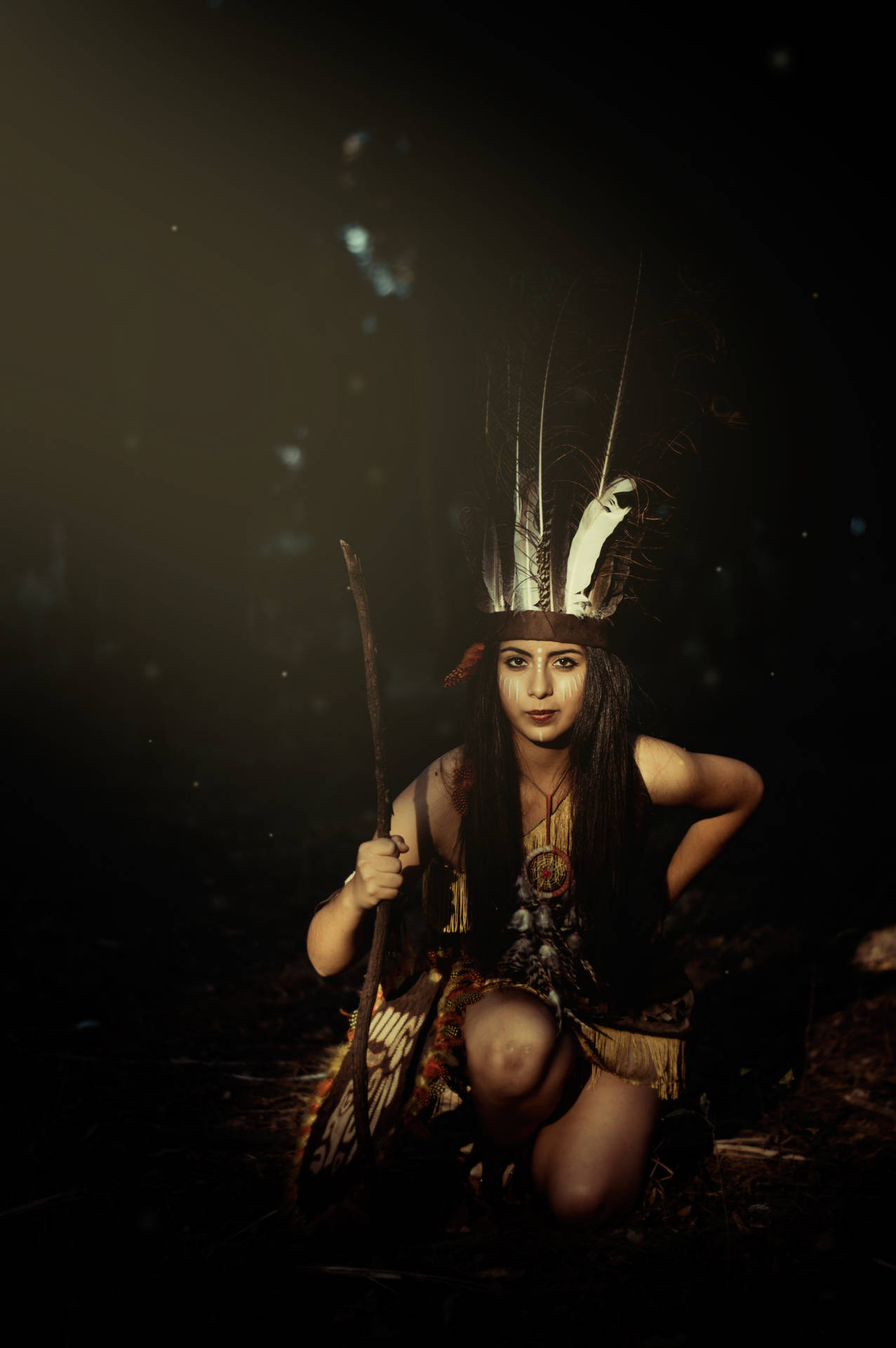 Native Female Warrior Background