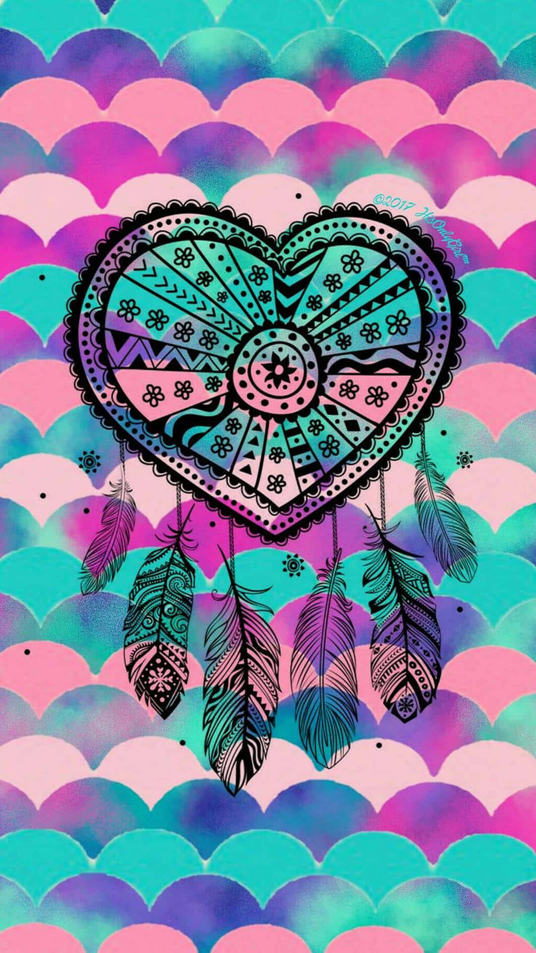 Native Heart-shaped Dreamcatcher