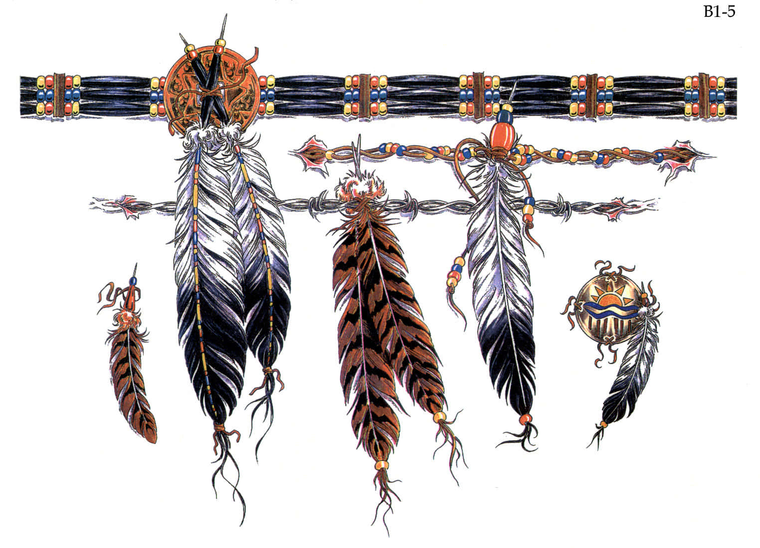 Native Tribal Pattern Bands Background