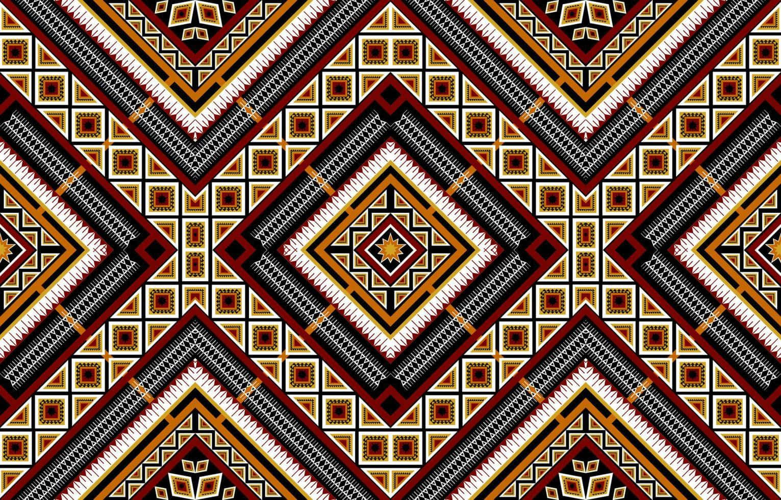 Native Tribal Square Pattern Background