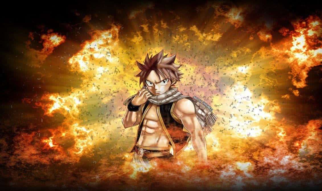 Natsu Dragneel - Fiery Warrior Of Fairy Tail Background