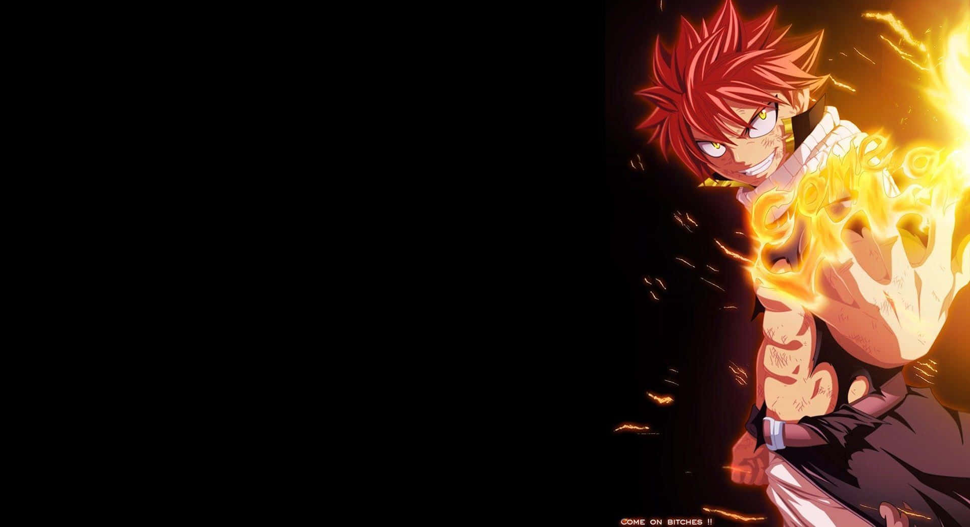 Natsu Dragneel - Fire Dragon Slayer In Action Background