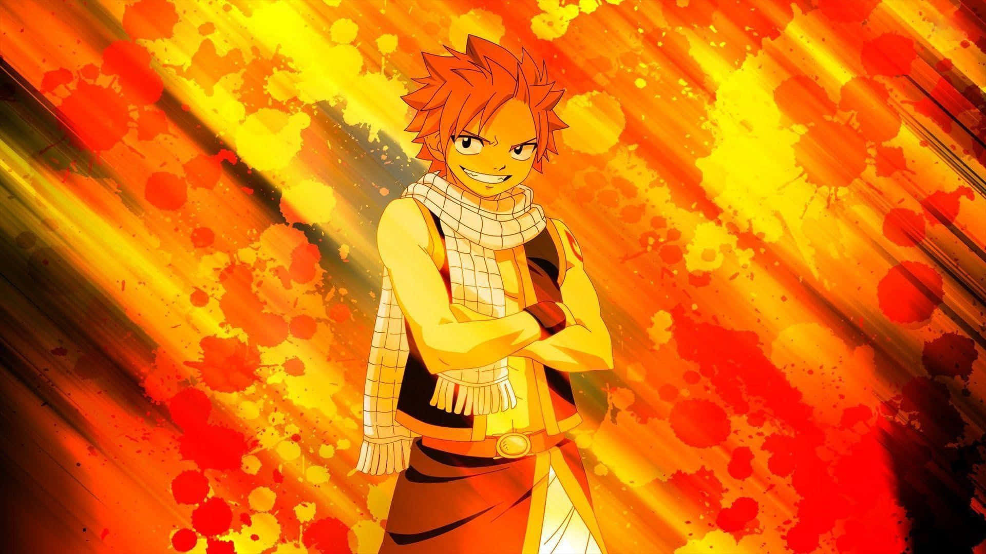 Natsu Dragneel In Action - Fairy Tail's Fierce Fire Dragon Slayer Background
