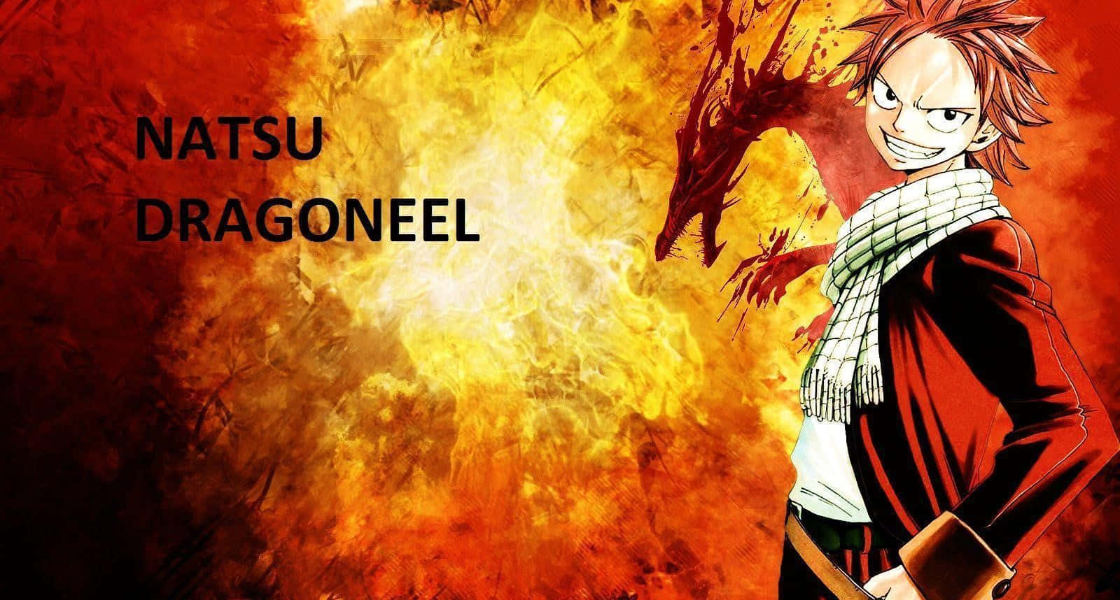 Natsu Dragneel Unleashing His Flame Magic Background