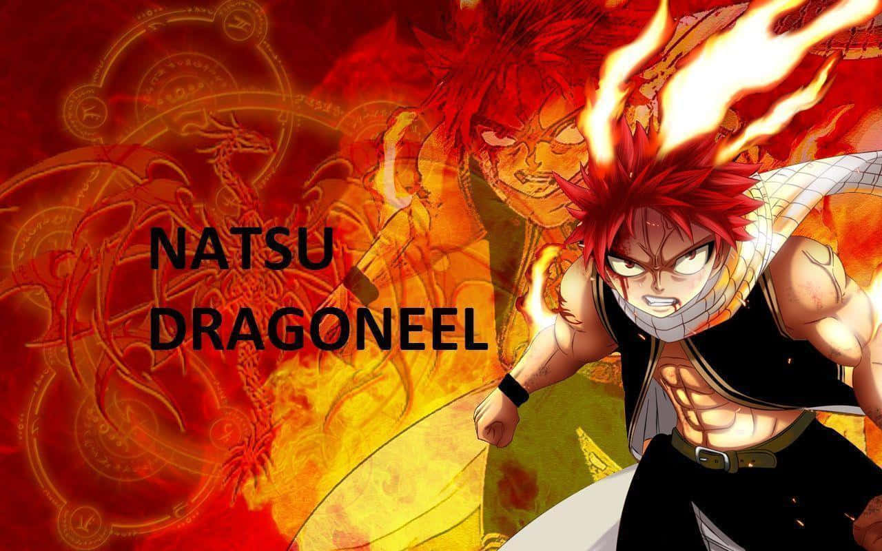 Natsu Dragneel Unleashing The Power Of Fire Magic Background