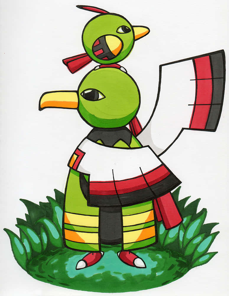 Natu Perched On The Head Of Xatu Background