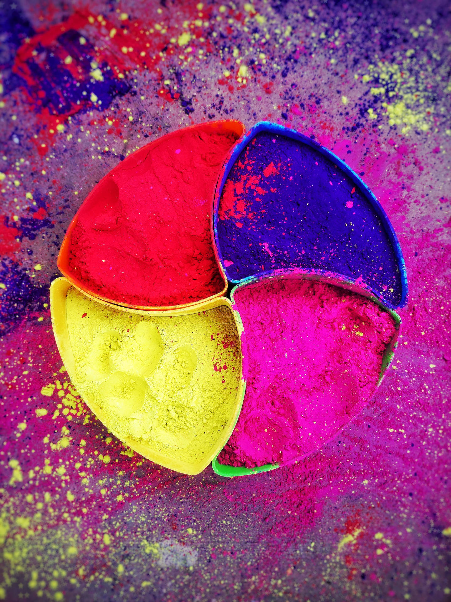 Natural Colors For Happy Holi Hd Background