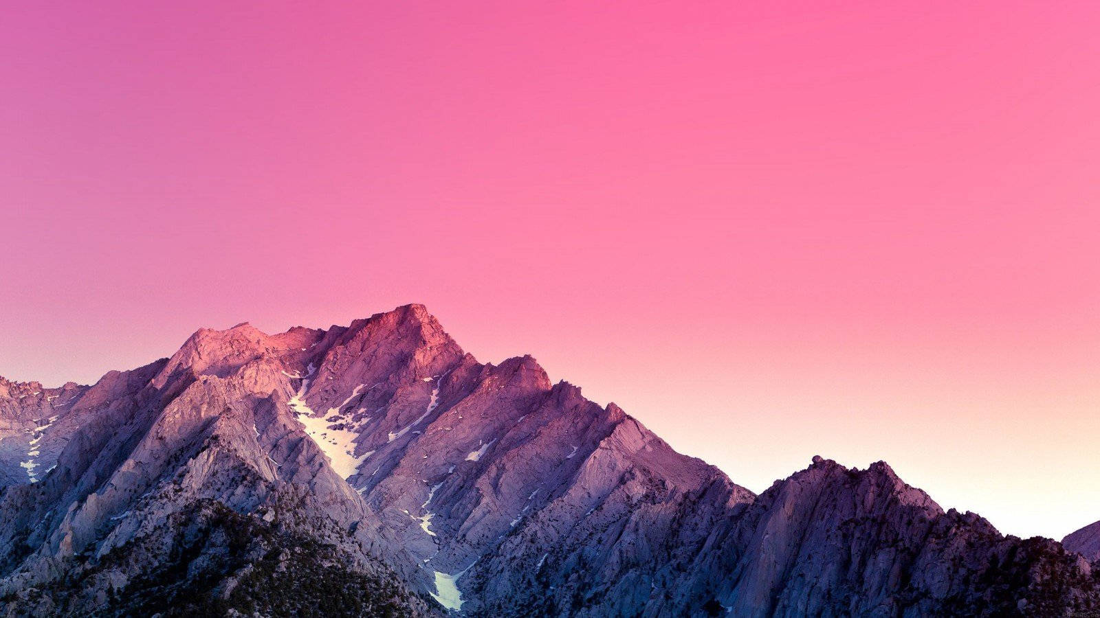 Natural Mountain Pink Aesthetic Sky Background