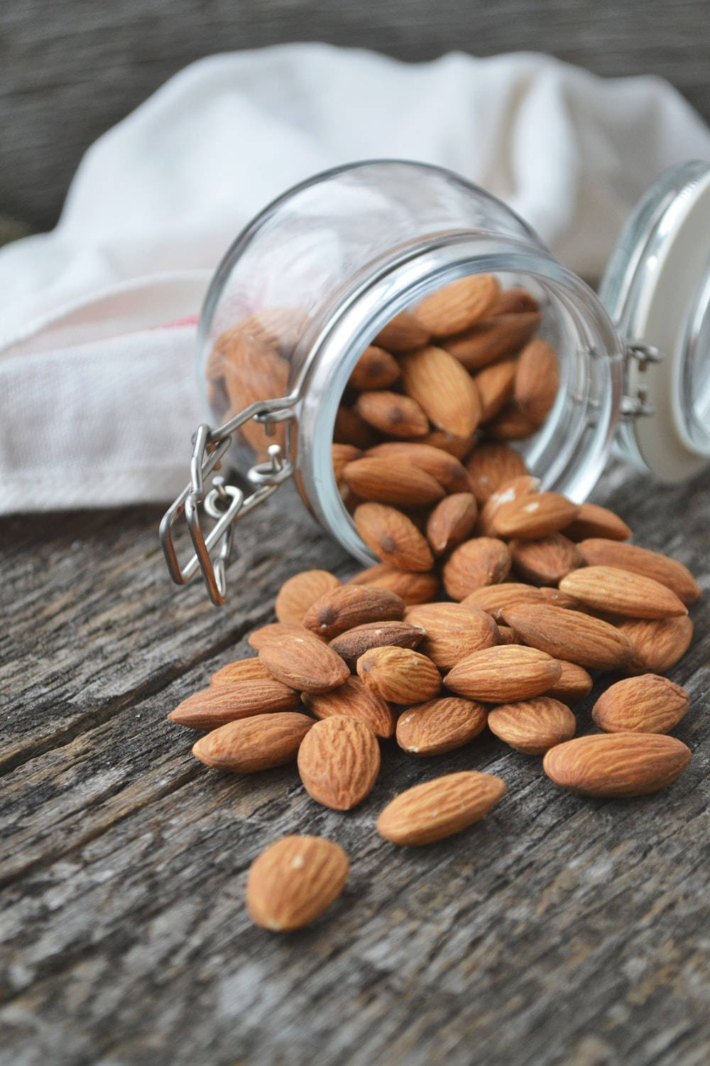 Natural Raw Almonds Background