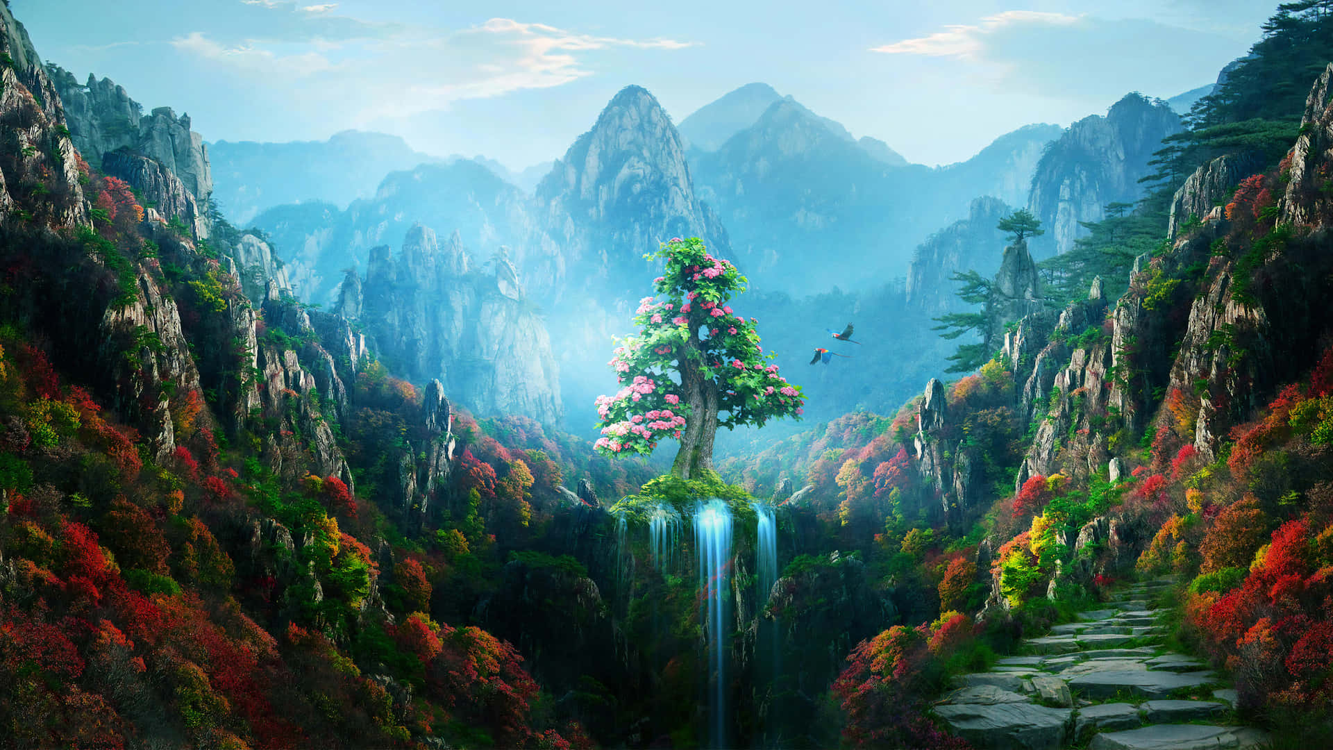 Nature Fantasy Magical Forest Background