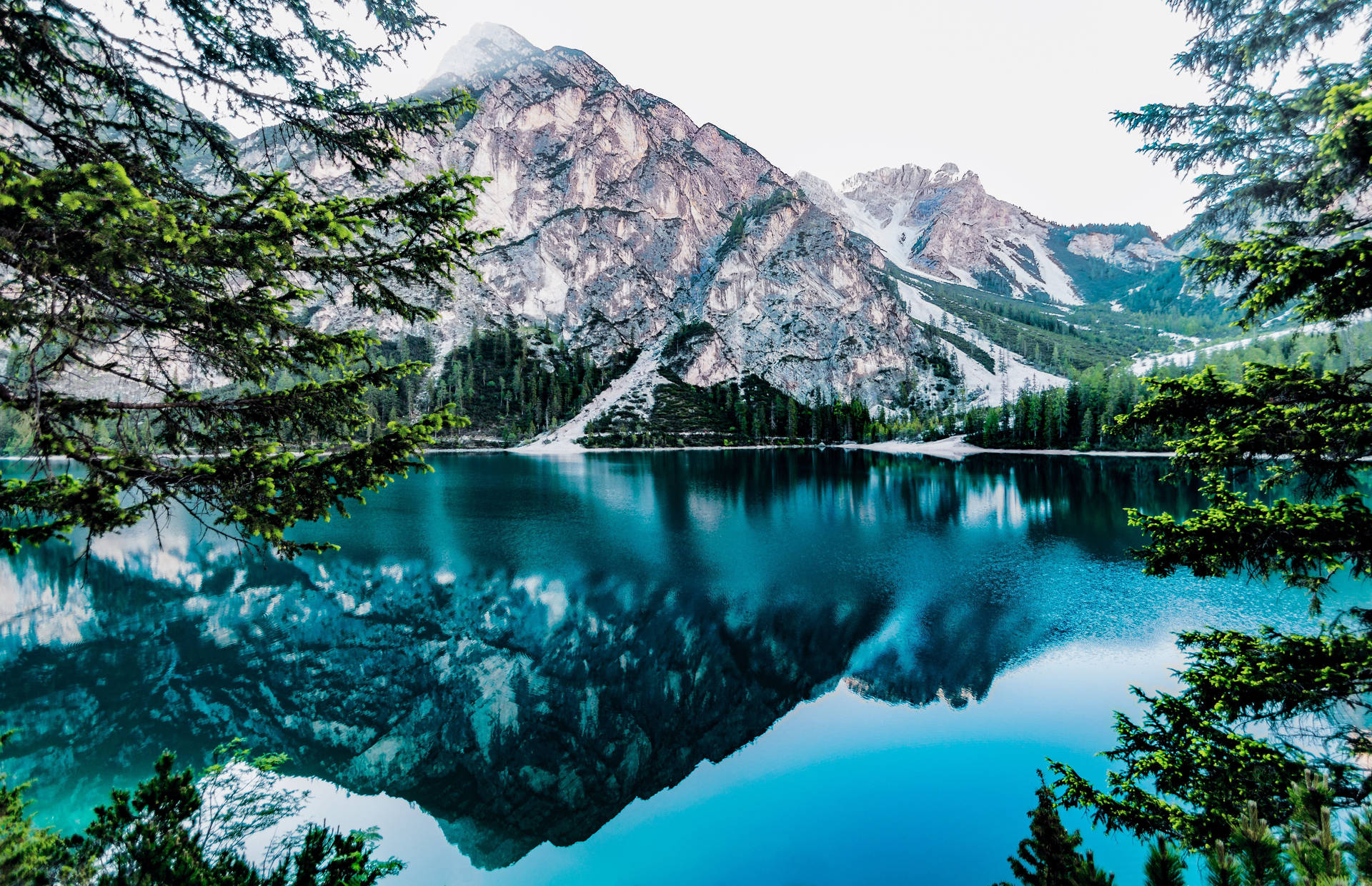 Nature Lake And Summit Desktop Background