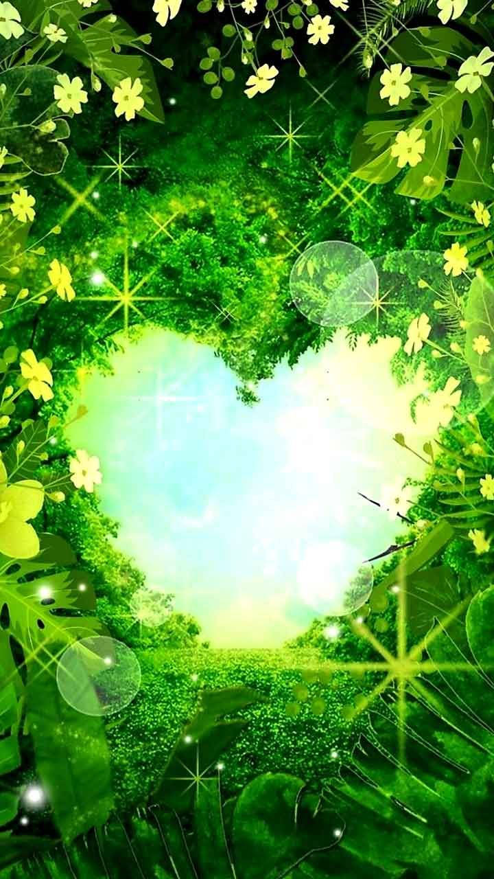 Nature Love Heart-shaped Greenery Background