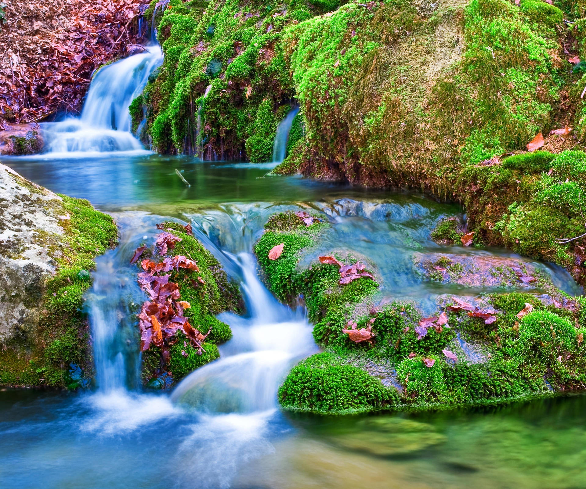 Nature Spring Falls Background