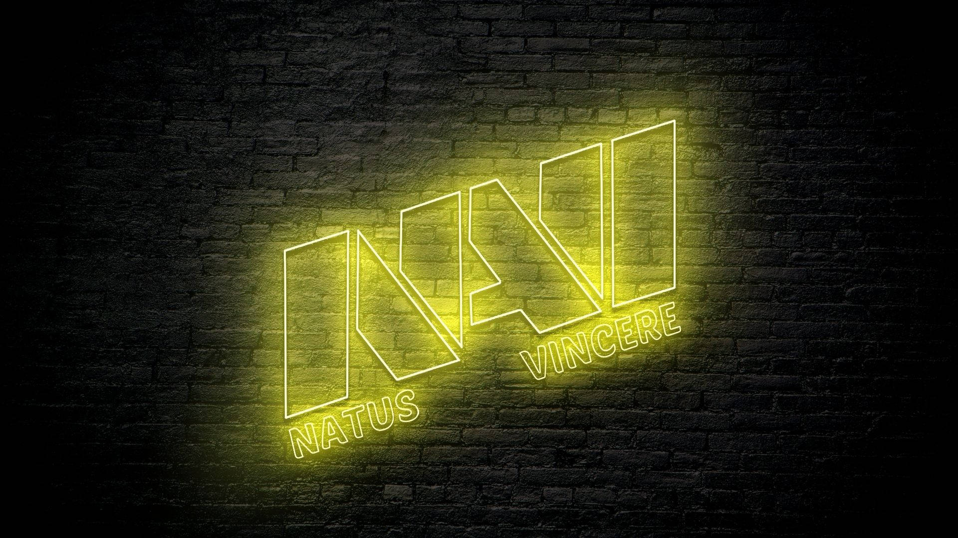 Natus Vincere Illuminated Logo In Bold Design Background