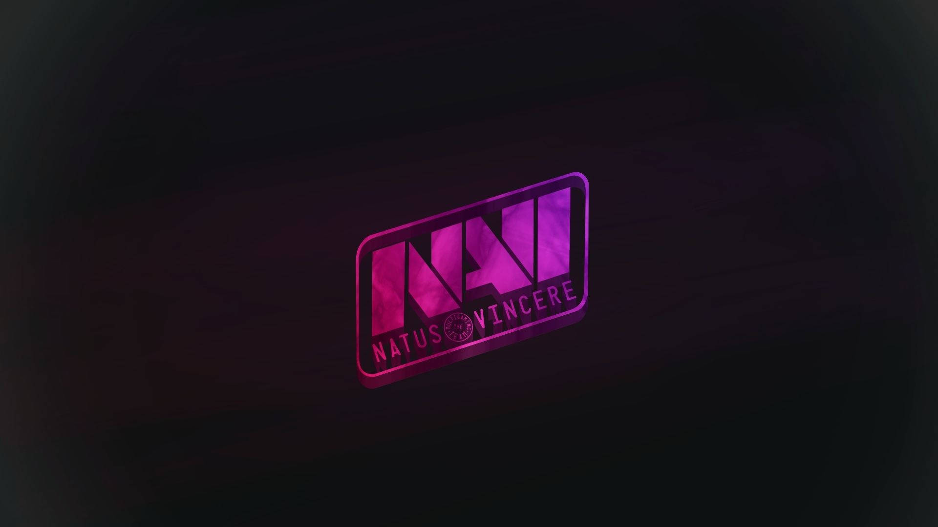 Natus Vincere Neon Purple Logo Background