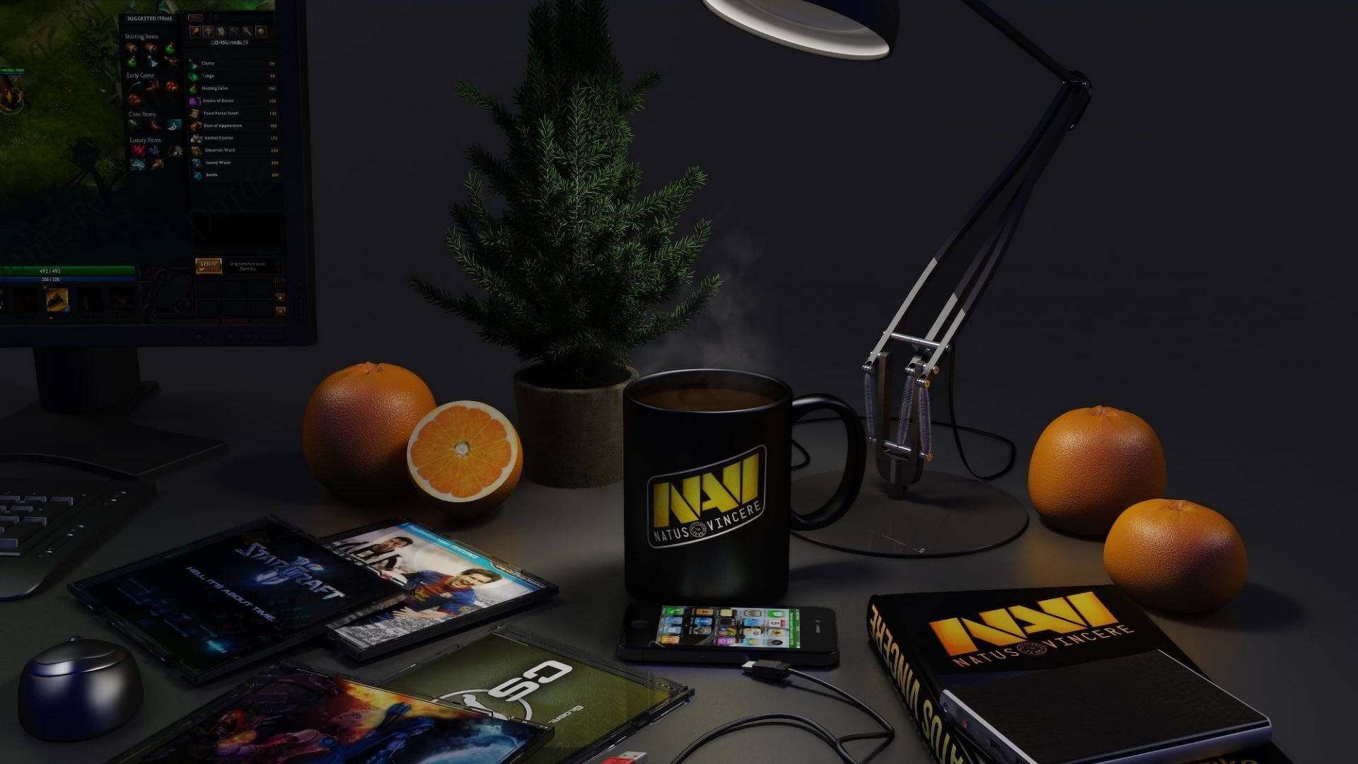 Natus Vincere On The Table Background