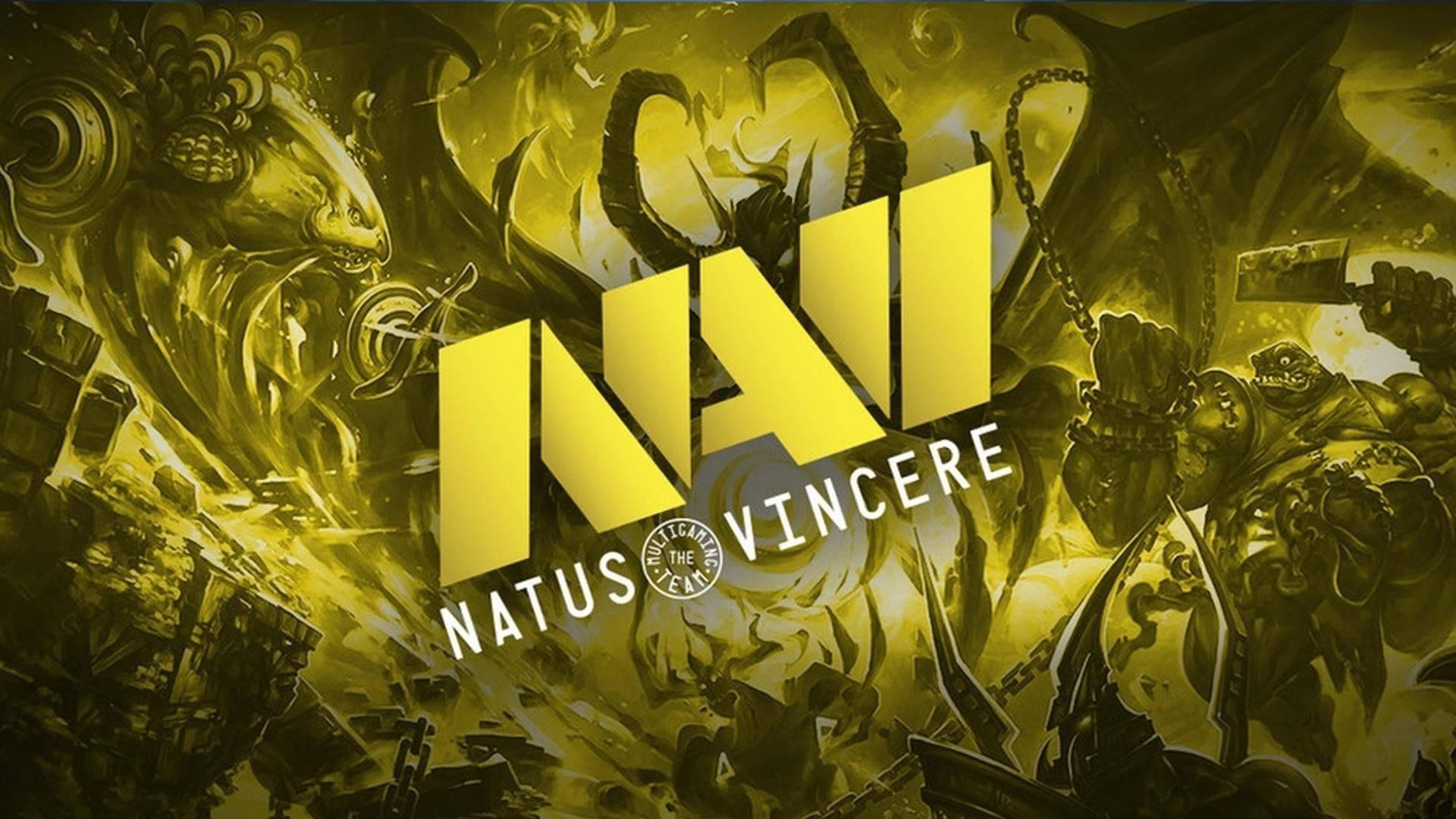 Natus Vincere With Heroes Background