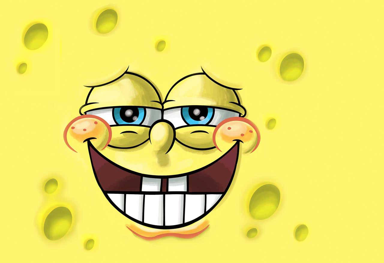Naughty Look Of Spongebob Background