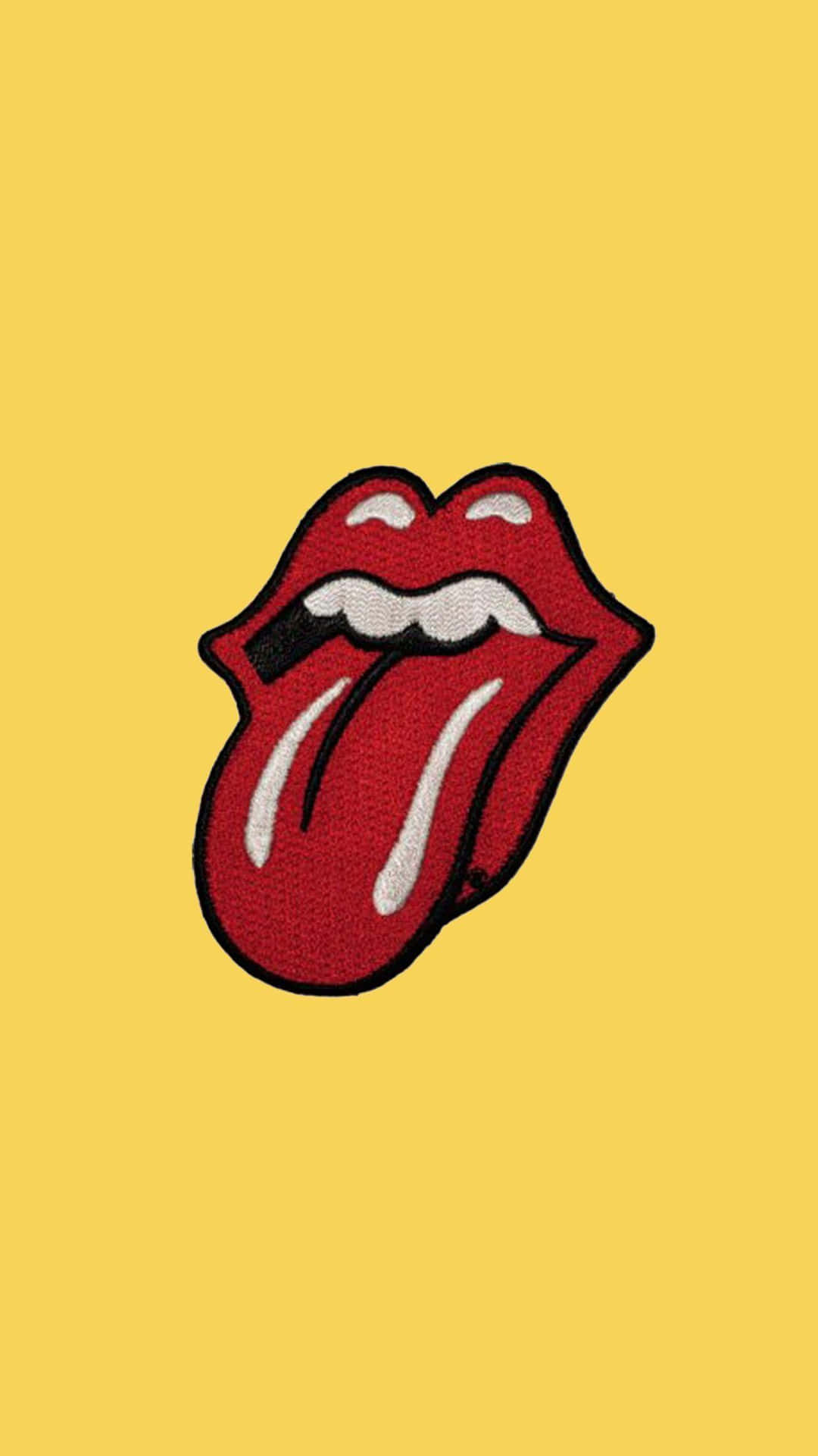 Naughty Tongue In Cool Yellow Background