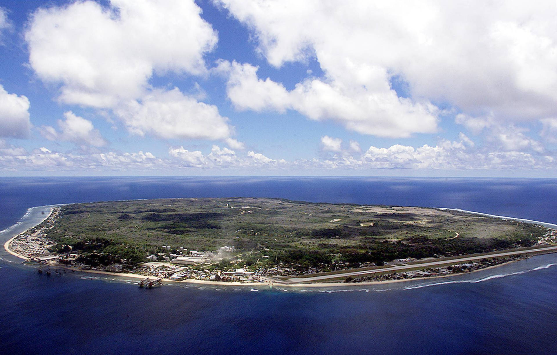 Nauru Aerial View Background