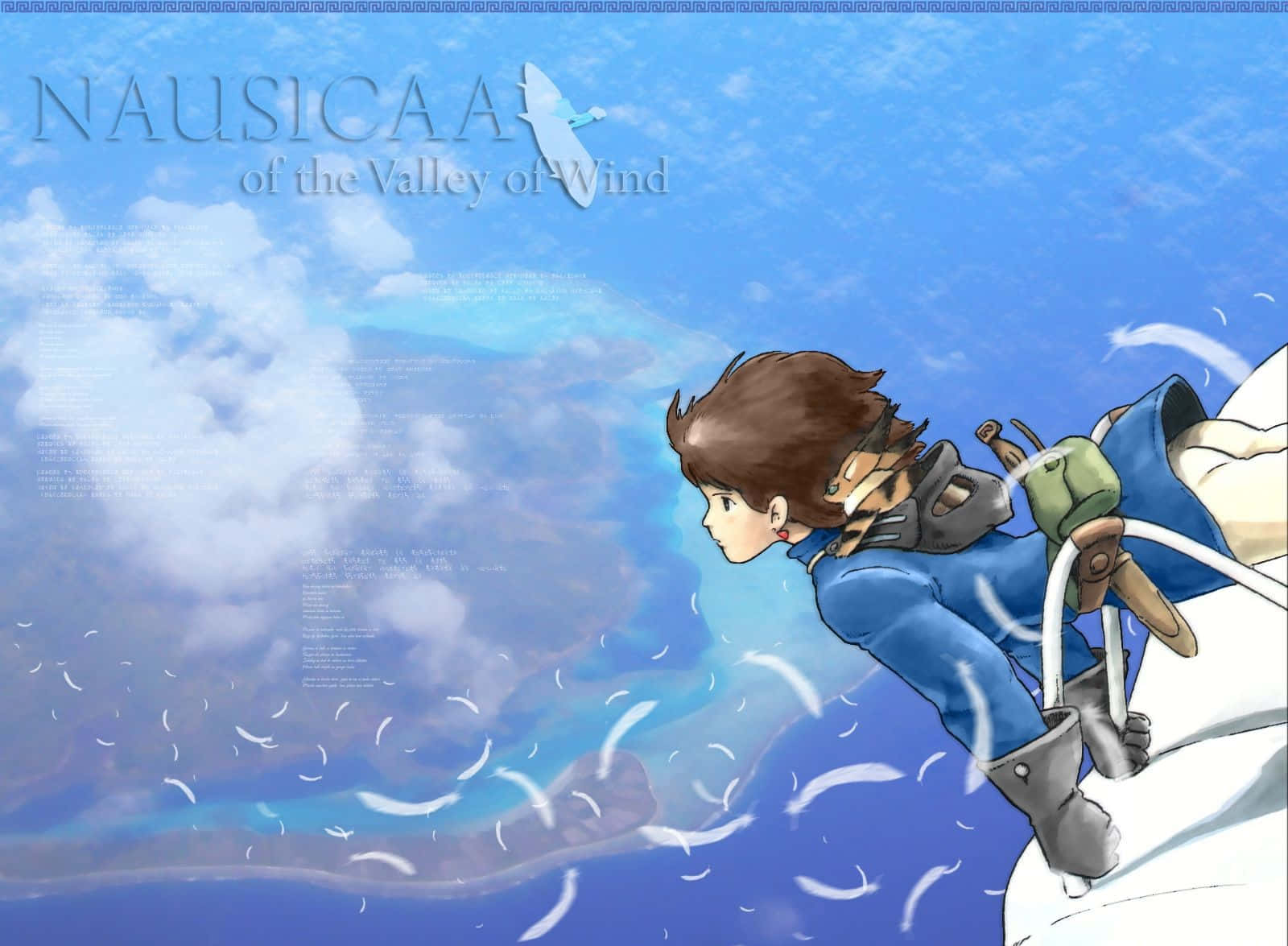 Nausicaä Soaring Through The Skies Of The Valley Of The Wind Background