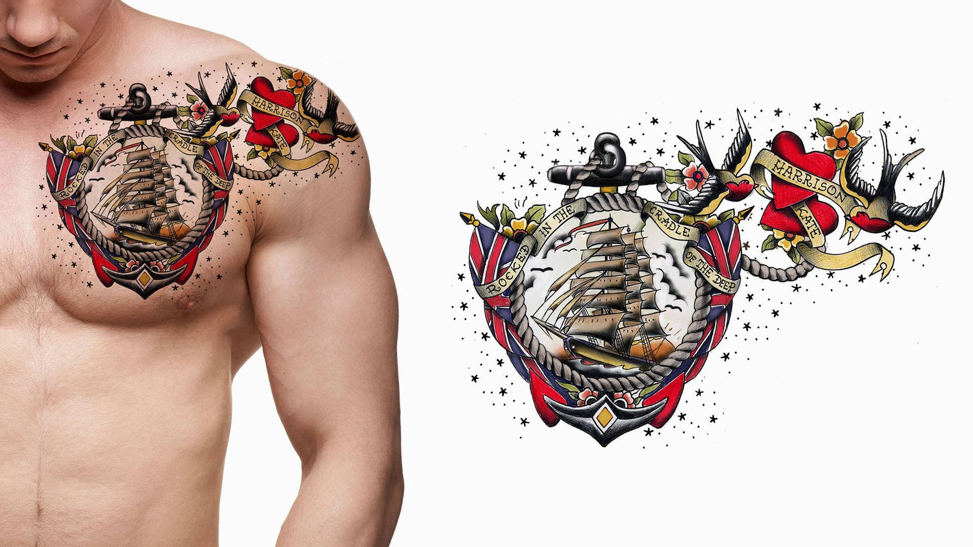 Nautical Inspired Tattoo Background