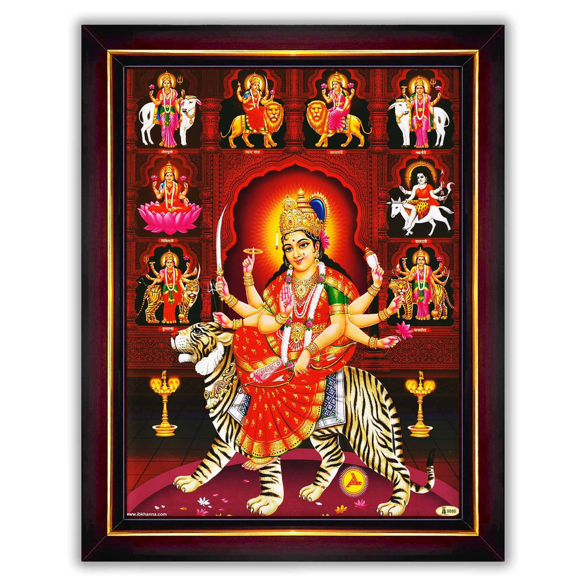 Nav Durga Religious Artwork Background