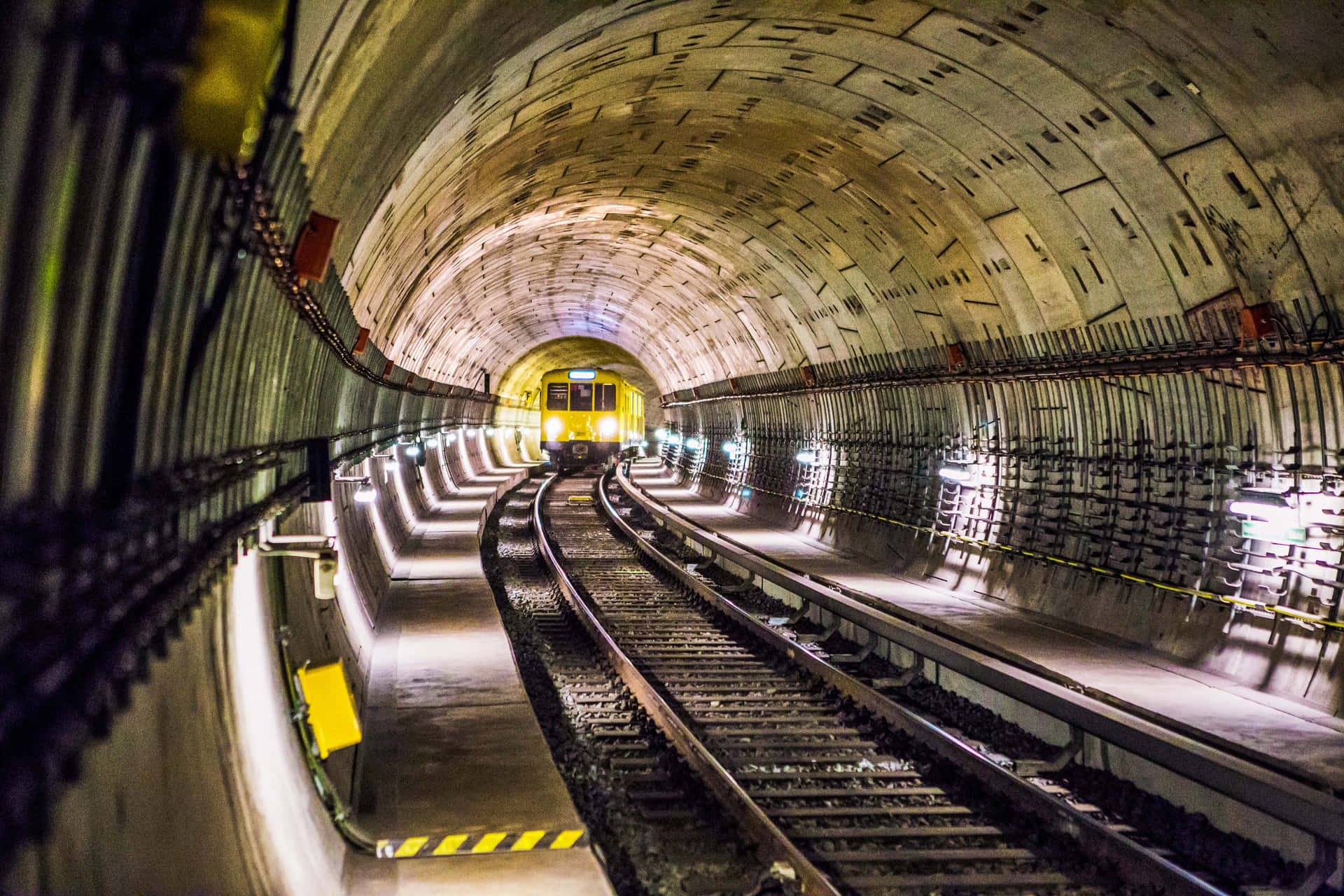 Navigate The City With Metro Public Transportation Background