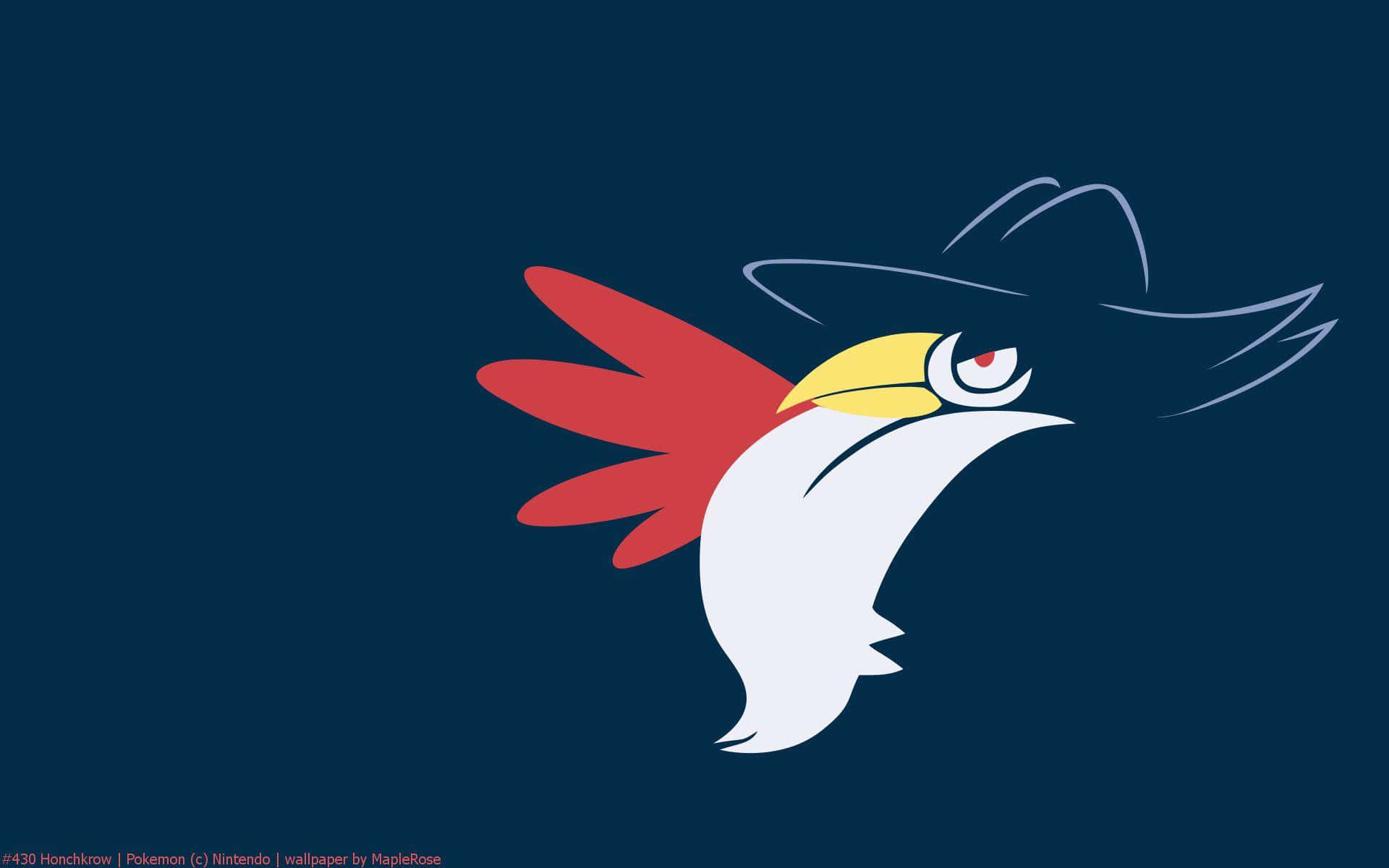 Navy Blue Minimalist Honchkrow Background