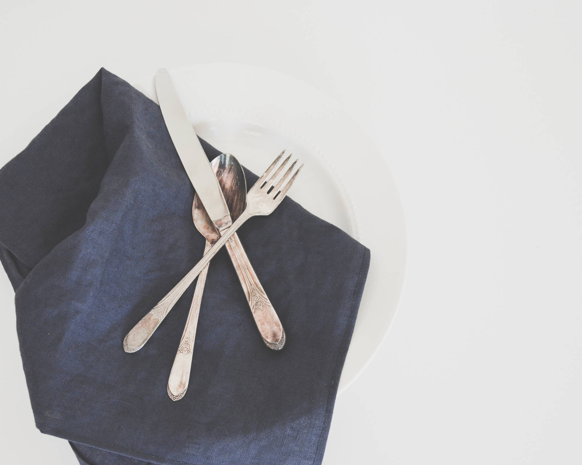 Navy Blue Napkin Background