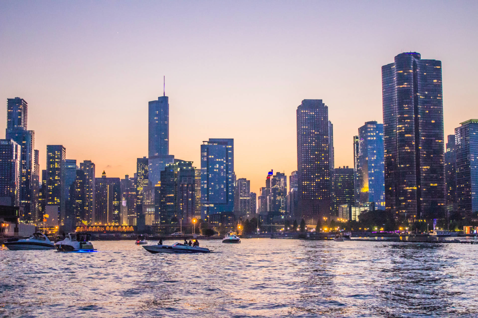 Navy Pier Chicago Sunset Lake