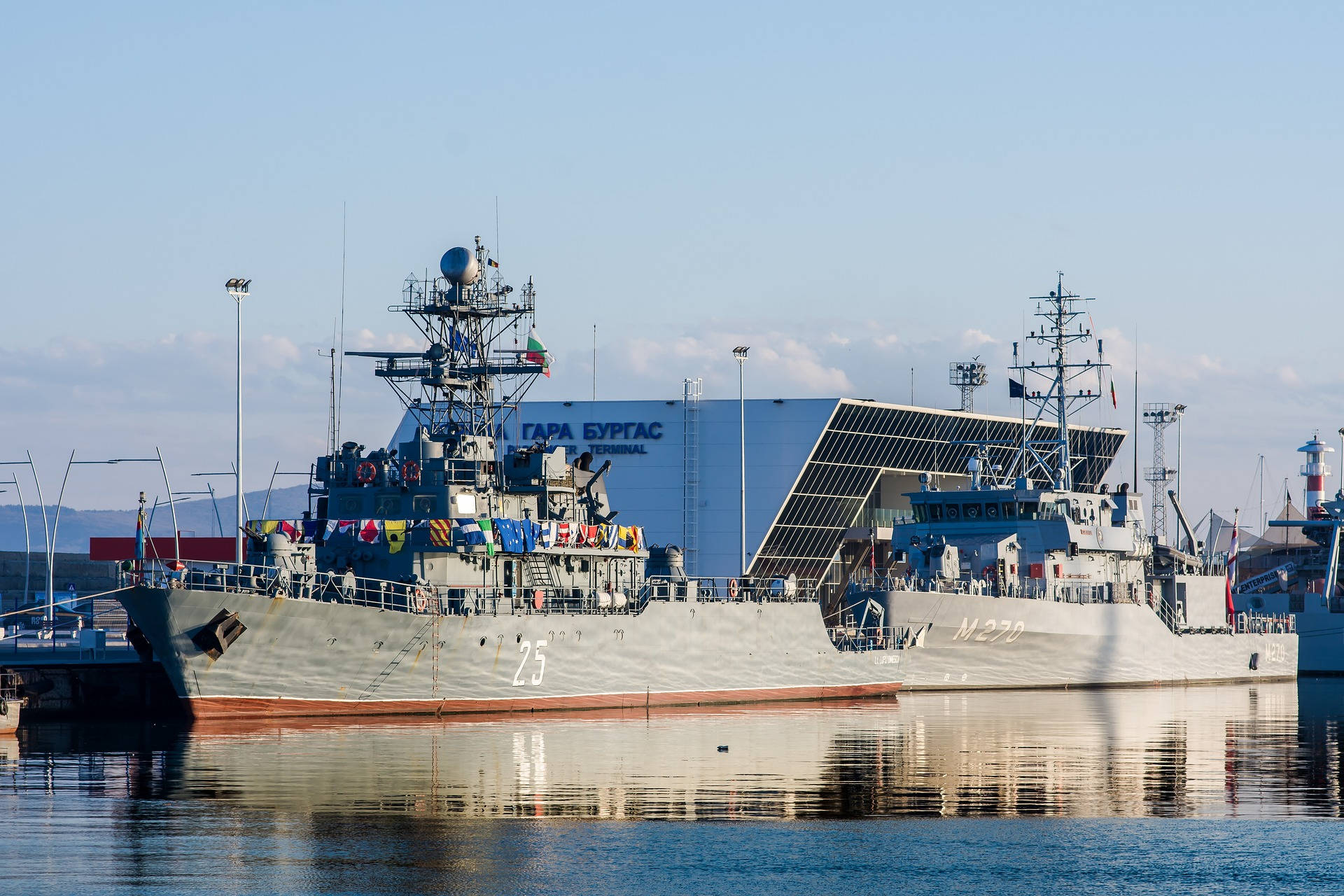 Navy Pier Russian Docked Background