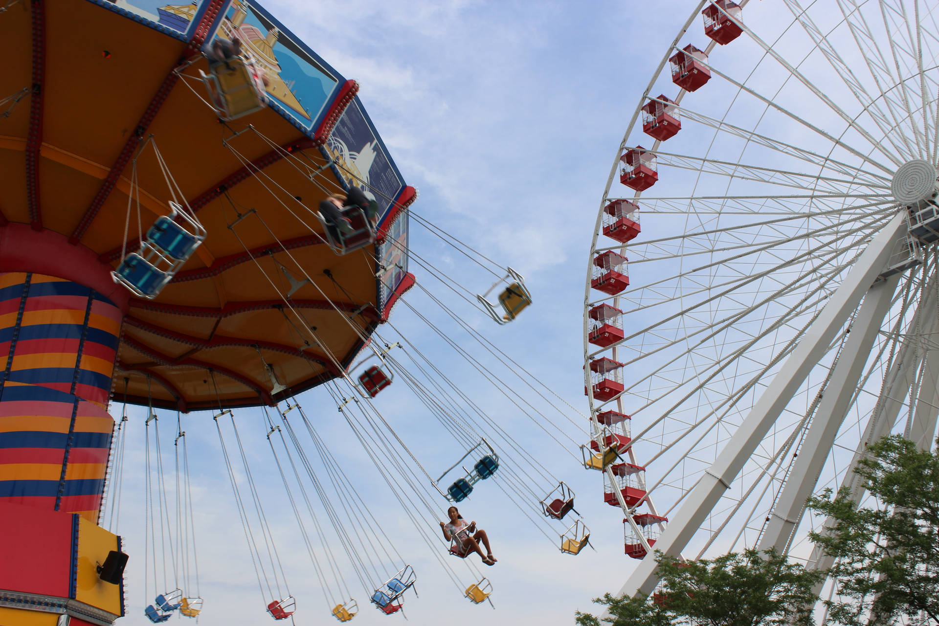 Navy Pier Wave Swinger Rotating