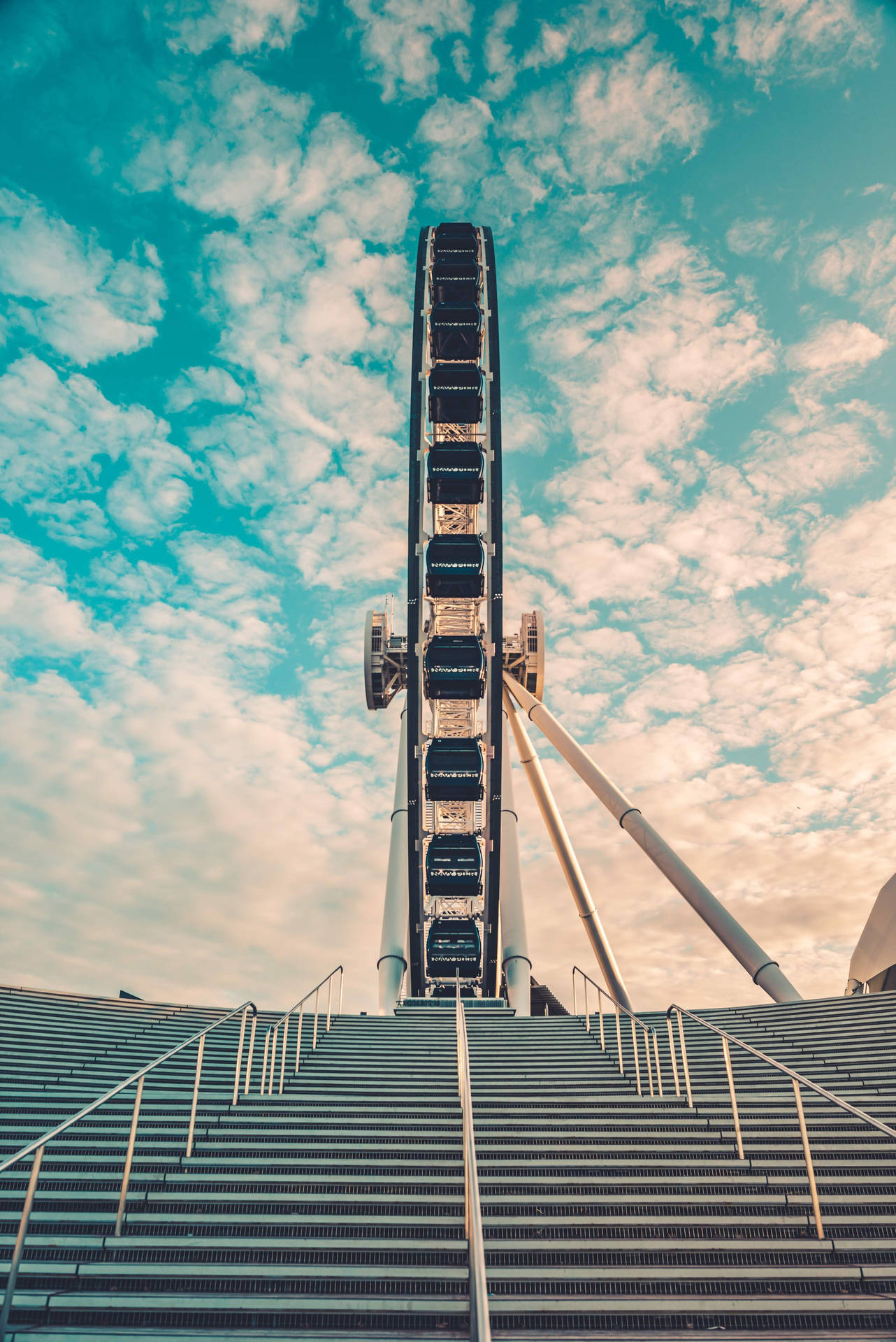 Navy Pier Wheel Front View Background