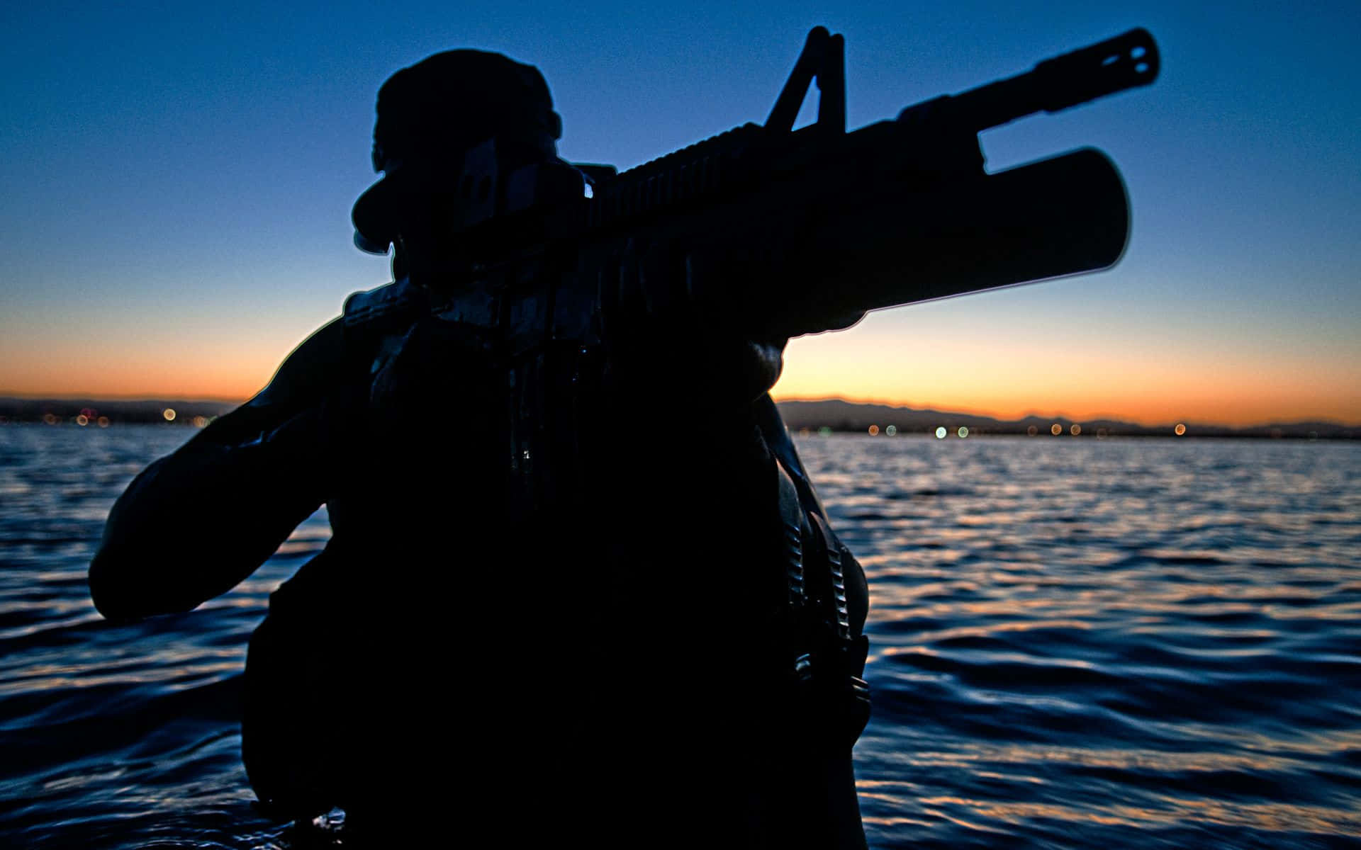 Navy Seals Putting Their Training To Work Background