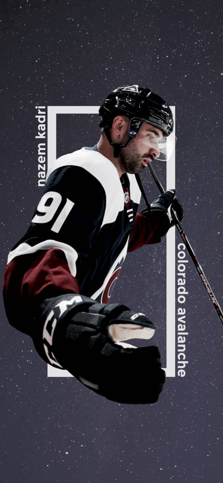 Nazem Kadri Colorado Avalanche Black Background