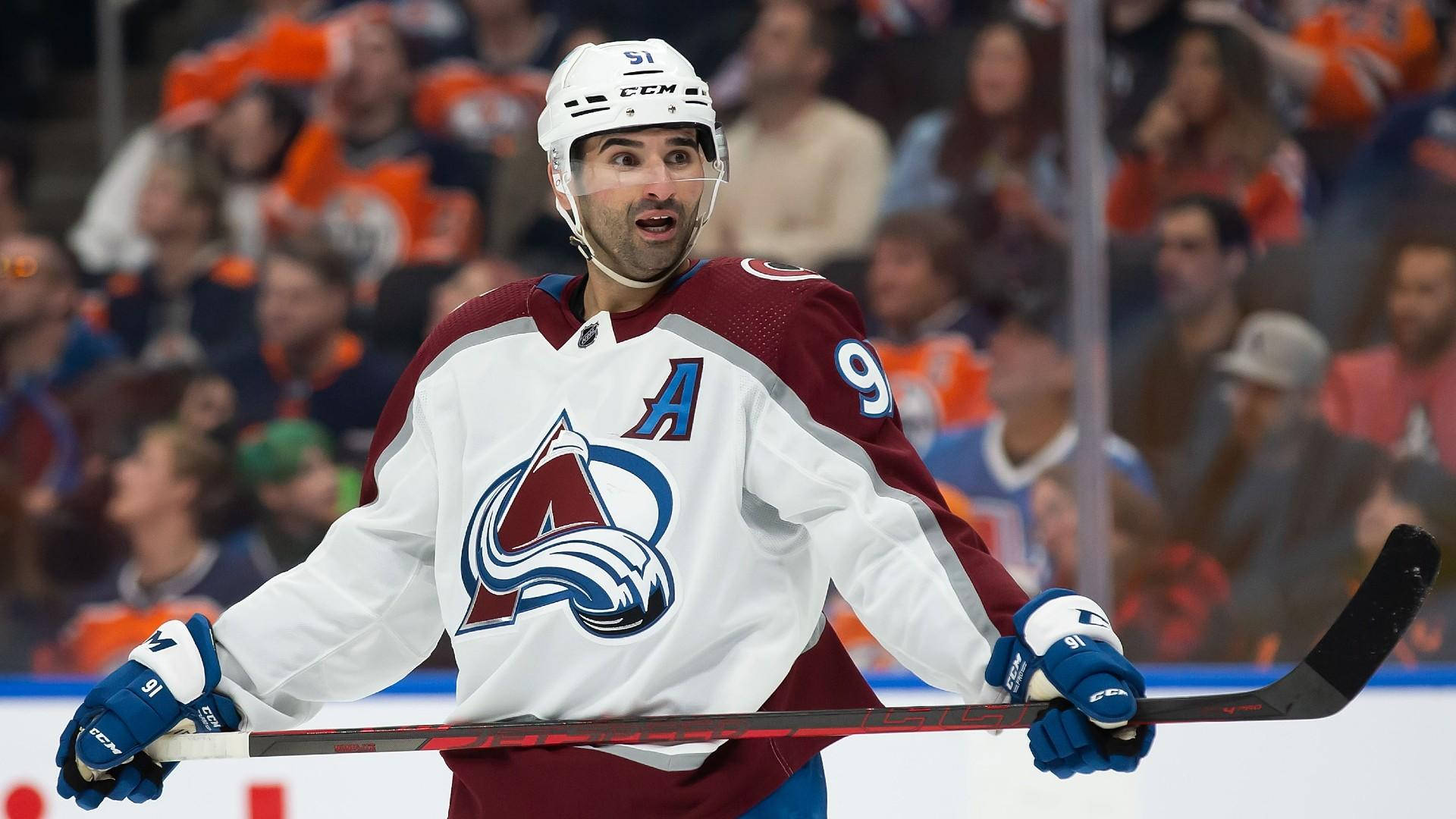 Nazem Kadri Colorado Avalanche Confused Look Background