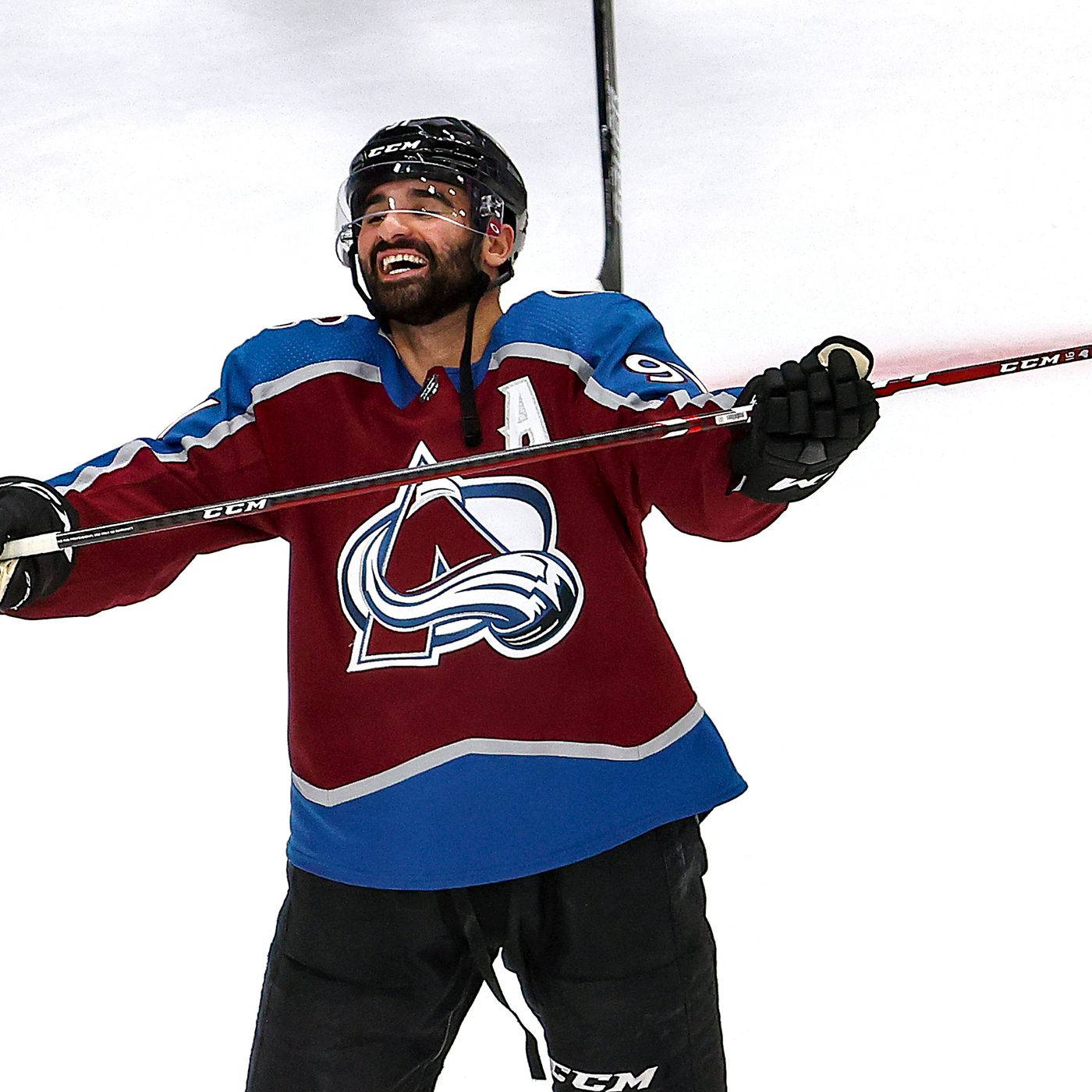 Nazem Kadri Colorado Avalanche Smiling Background