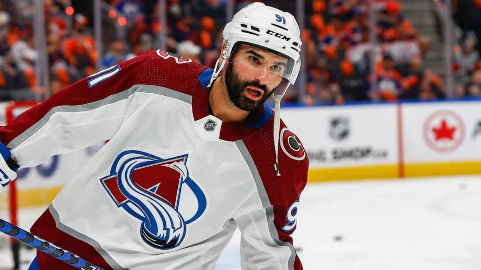 Nazem Kadri Ice Hockey Center Colorado Avalanche Background