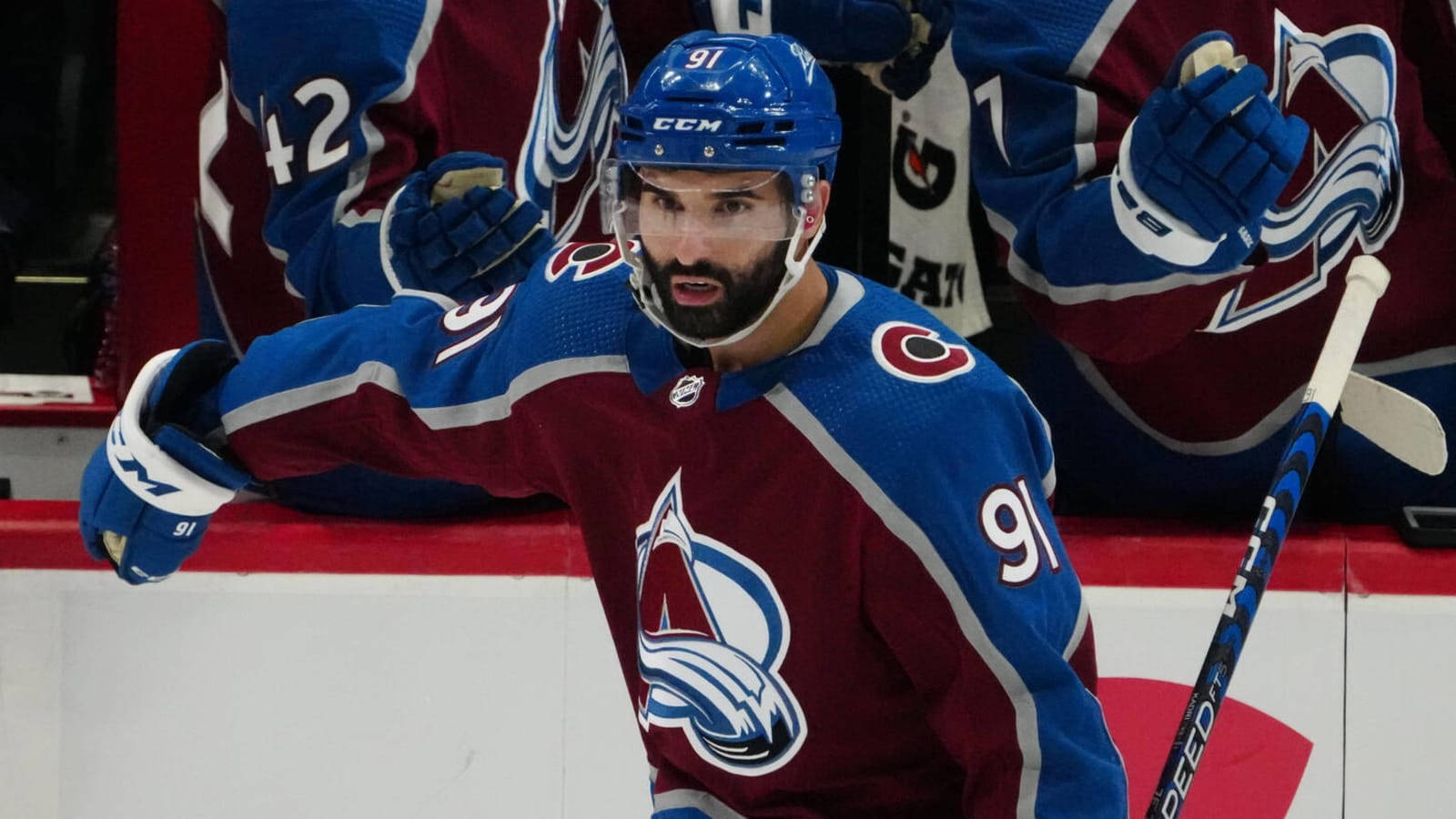 Nazem Kadri Of The Colorado Avalanche In Action Background