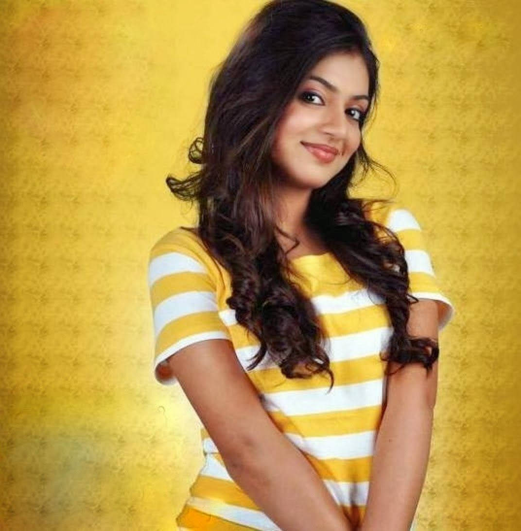 Nazriya Hd Yellow Shirt Background