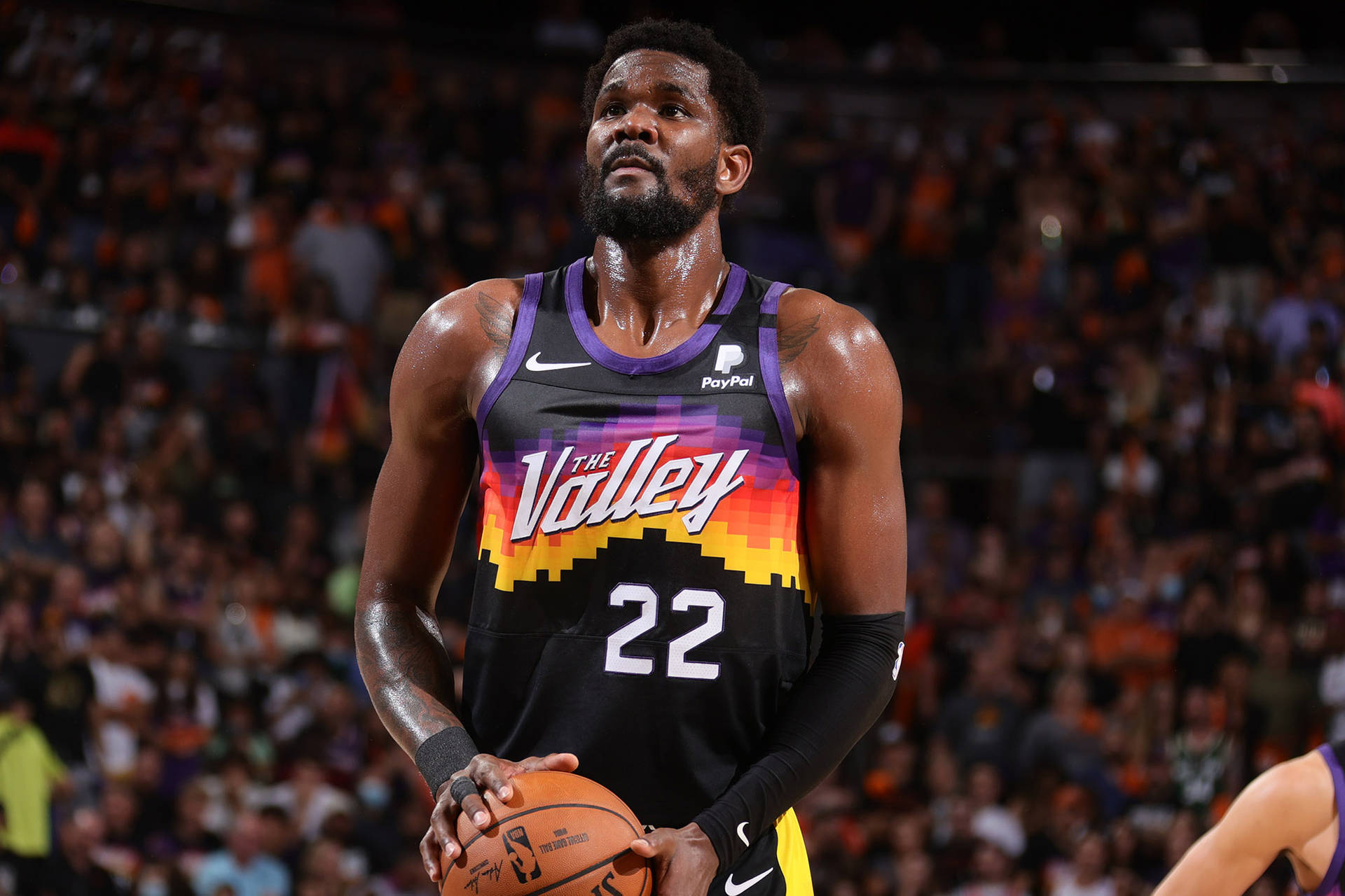 Nba 2021 Finals Deandre Ayton Phoenix Suns Background